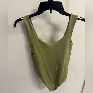 Green Free People Bodysuit